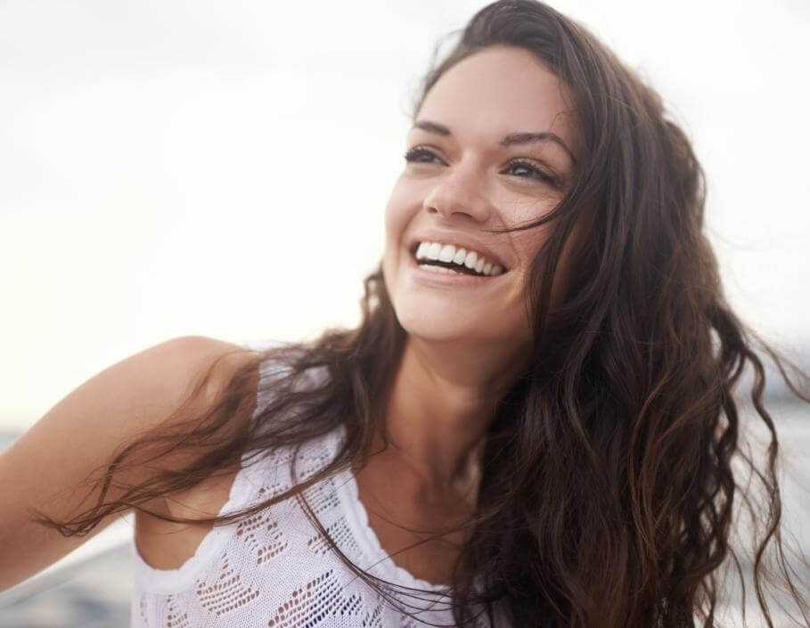 woman smiling after having anti wrinkle injections treatment in liverpool