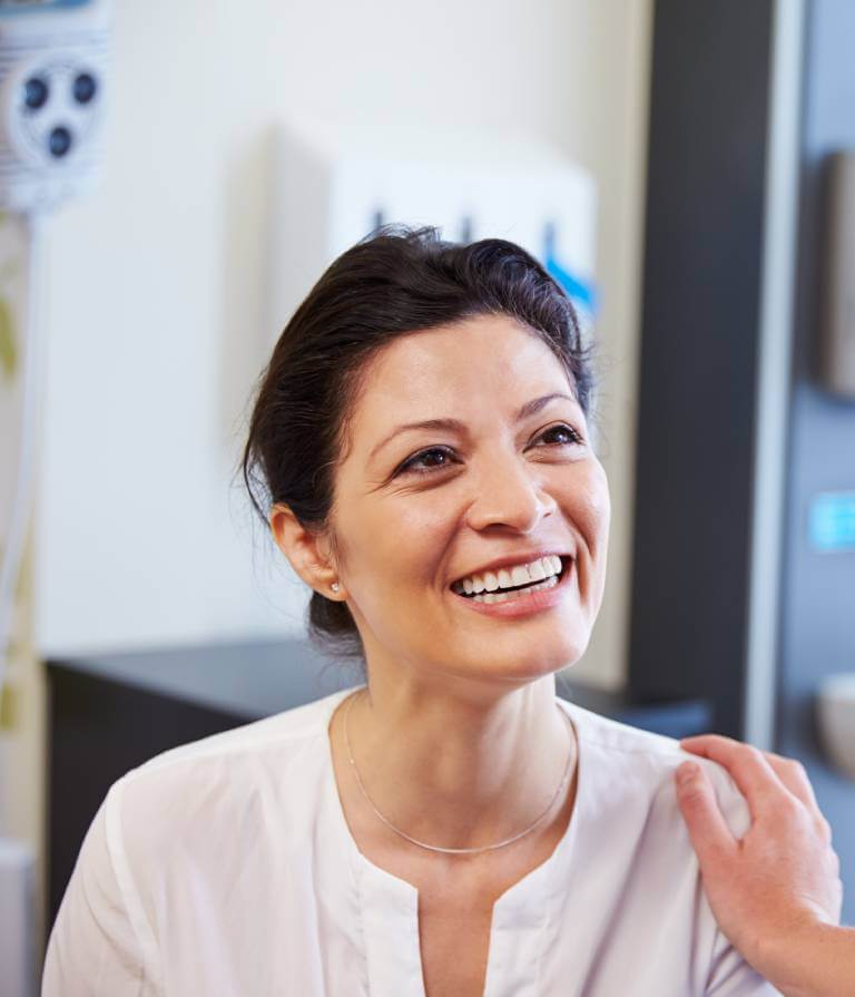 woman at an aesthetics consultation