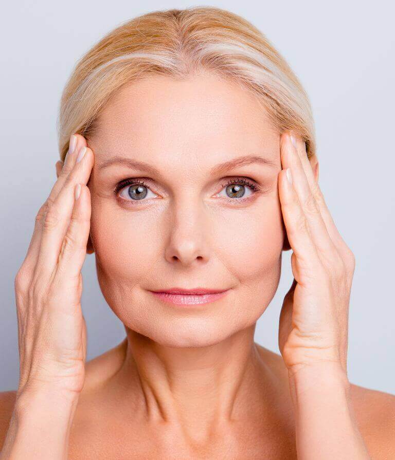 woman after dermal fillers